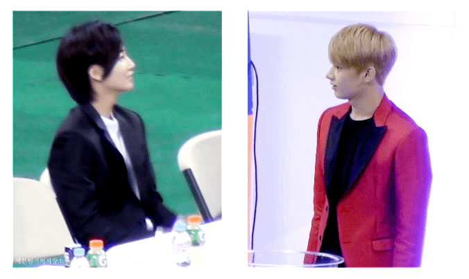 세븐틴 준이 나가서 긴장하고 있으니까 정한이 웃어라고 하는 짤이긴 한데 | 인스티즈