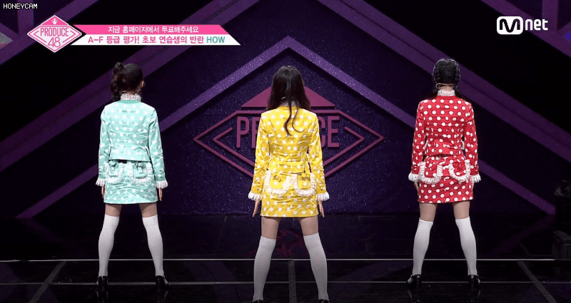 오늘자 프듀48 시강 쩔던 신호등 3인방 | 인스티즈