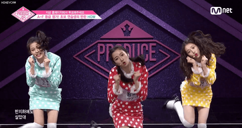 오늘자 프듀48 시강 쩔던 신호등 3인방 | 인스티즈