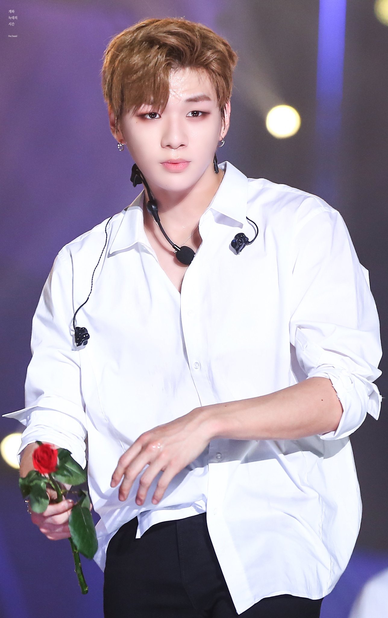 강다니엘만이 단추몇개씩 푸를수 있는것,,, | 인스티즈