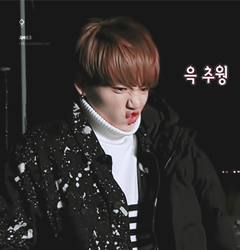 방탄 정국 추울 때 나오는 표정 | 인스티즈