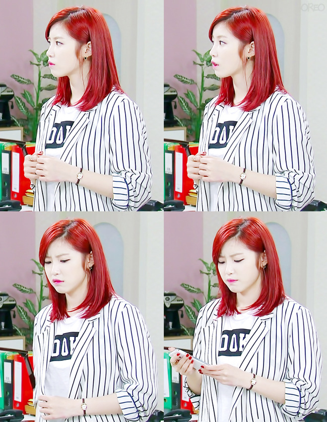 이렇게 새빨간 머리를 하고 드라마를 ... | 인스티즈