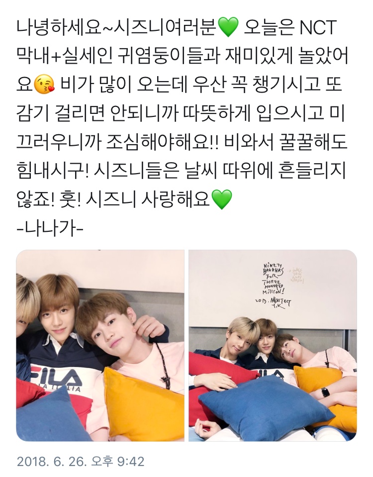 내가 보고 싶어서 모아본 나나의 시즈니 사랑 🌱💚 | 인스티즈