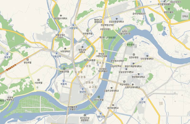 헐❗️지도에 자세히 나오기 시작한 평양 | 인스티즈