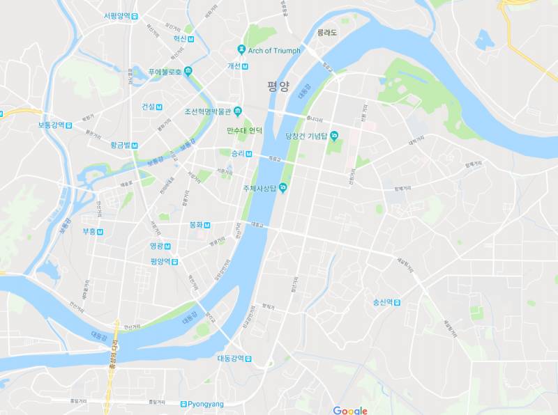 헐❗️지도에 자세히 나오기 시작한 평양 | 인스티즈