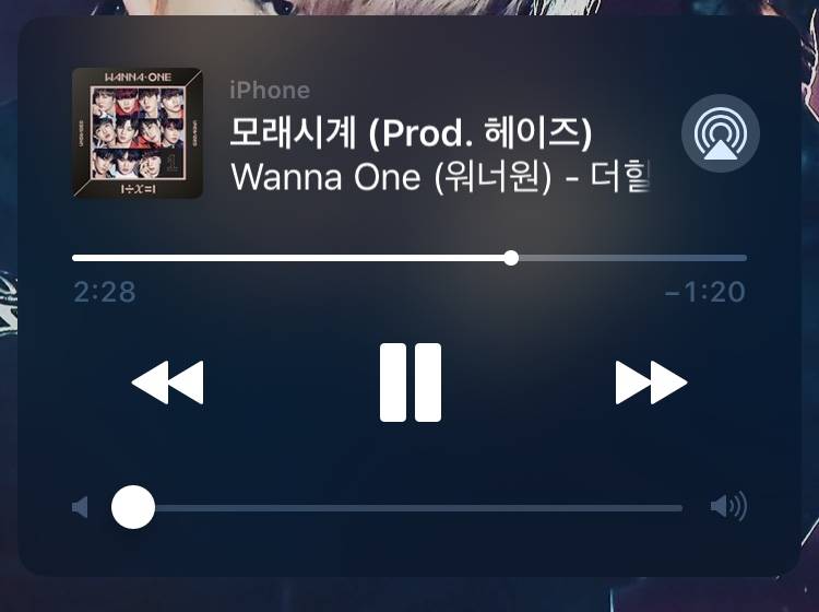 업뎃하니까 음악 플레이할 때 잠금화면 컬러 바뀜 | 인스티즈