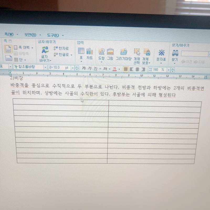 한컴 오피스 장인인 익들아ㅠㅠ 이 표를 이렇게 만들고 싶은데 | 인스티즈