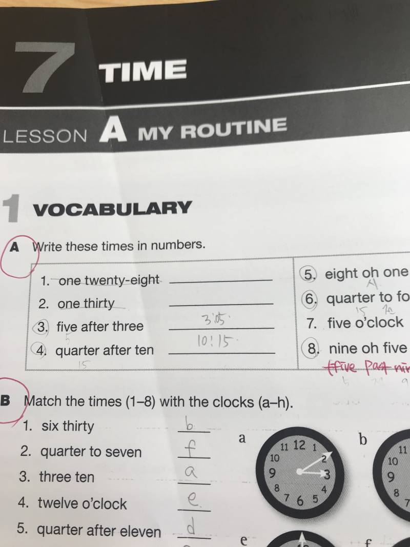 영어로 시계 볼줄아는 사람??도와우 영어아는익들 ㅜ | 인스티즈