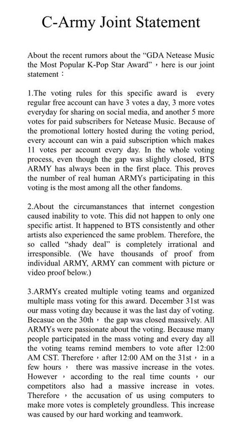 아미 부정투표함➡증거없음 해외아미가 그랬음➡응 그거vip계정 중국아미가 그랬음➡중국 골디측:아님 | 인스티즈