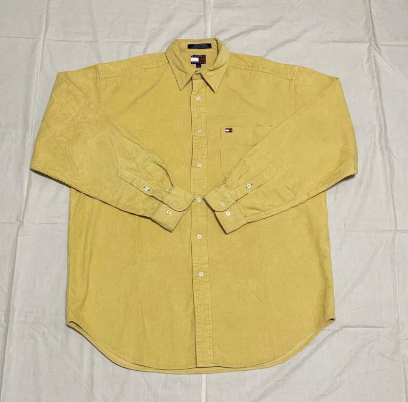 ❤️❤️타미힐피거 정품 노랑 코듀로이 셔츠 팔아요❤️❤️ | 인스티즈