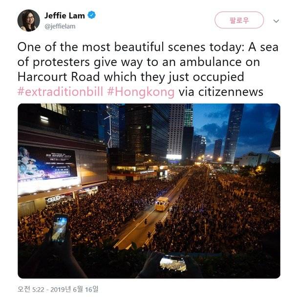 홍콩 시위도중 한명이 쓰러지자 일어난일.jpg | 인스티즈