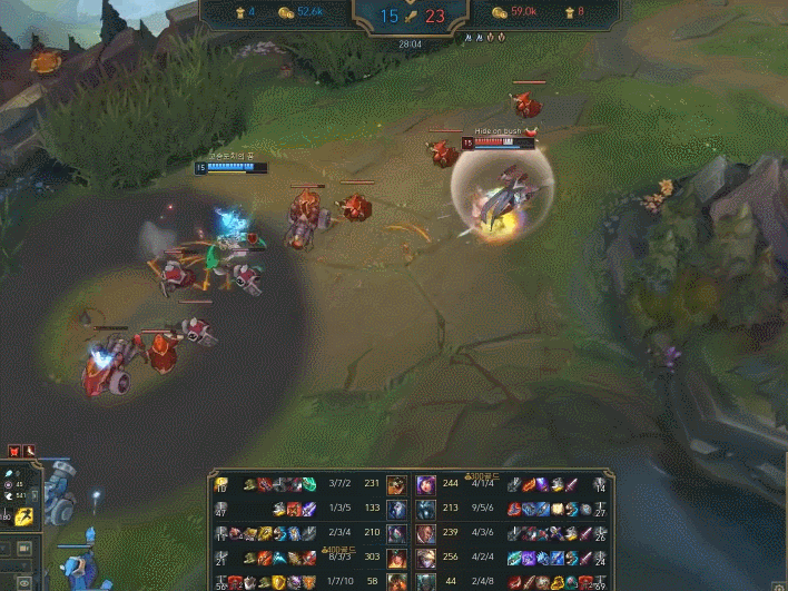 [LOL] 솔랭에서 열캐리중인 하이드온 부시 근황 | 인스티즈