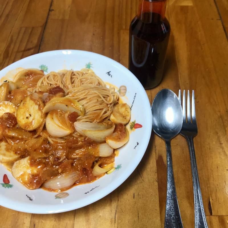 오늘 아점으로 먹었던 새송이버섯 로제파스타+불닭소스 | 인스티즈