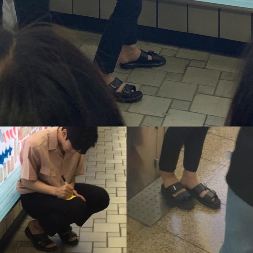 샌들 사이즈 맞지도 않는 거 신고 전광판 보러 왔던 애 | 인스티즈