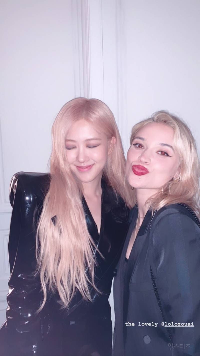 오늘자 생로랑 패션위크 차 파리 간 블랙핑크 로제 인스타그램.jpg | 인스티즈