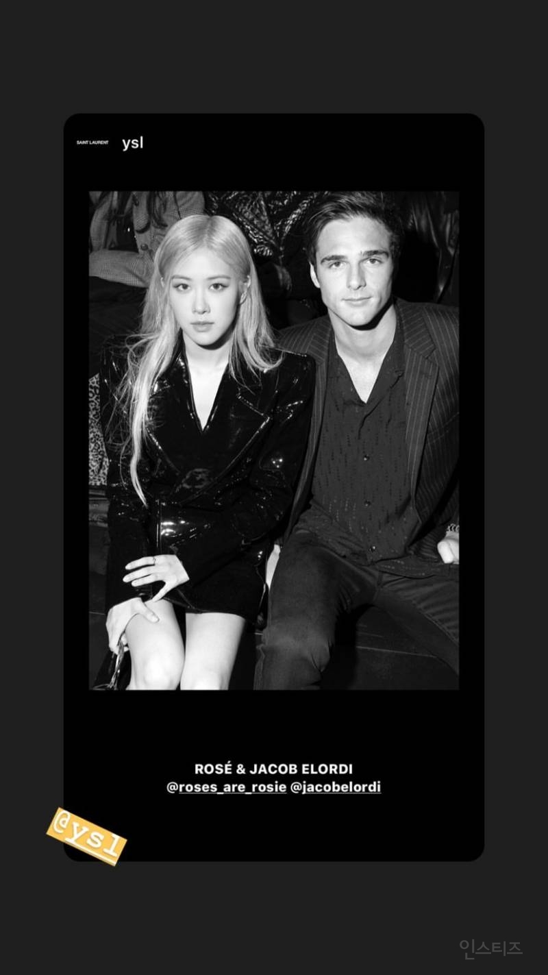 오늘자 생로랑 패션위크 차 파리 간 블랙핑크 로제 인스타그램.jpg | 인스티즈