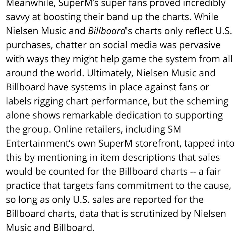 와 빌보드 오늘 뜬거 슈퍼엠 정당하다는게 아니라 비꼬는거였음 | 인스티즈