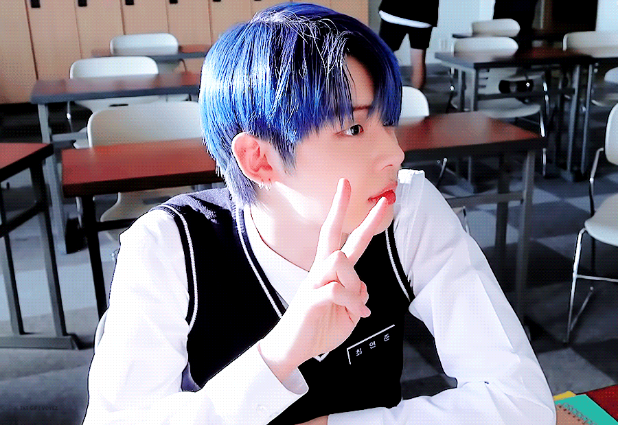 투바투 연준 이번 활동 파란머리 | 인스티즈