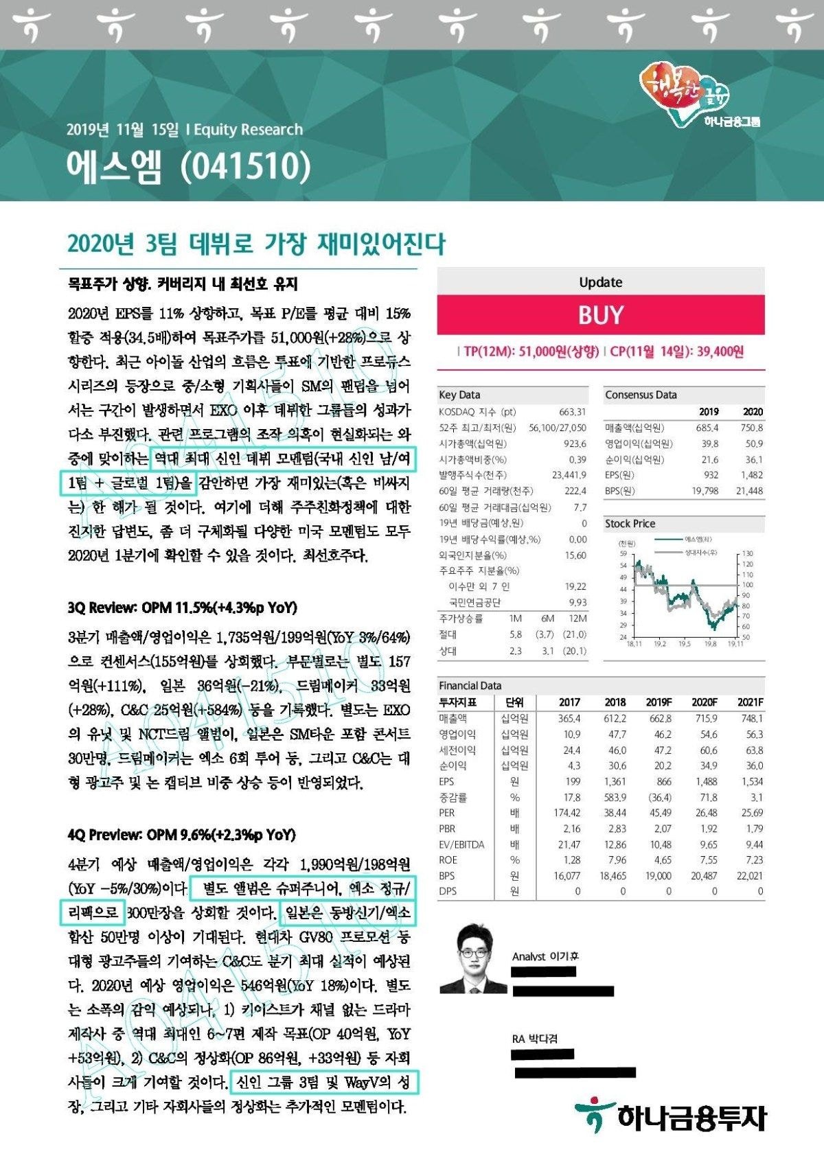 sm의 영업이익이랑 내년계획인데 프듀조작의혹때문에 시장 재밌어질거라고 예상하네 | 인스티즈