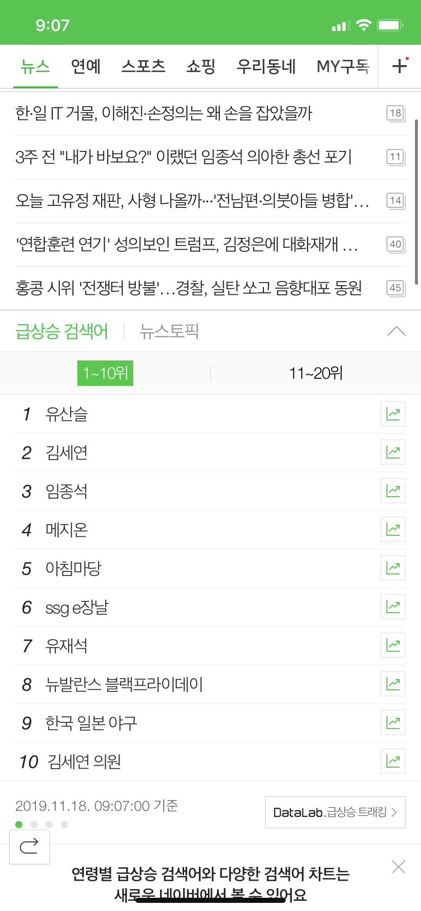 와 유산슬 실검 1등이얔ㅋㅋㅋㅋㅋㅋㅋㅋ | 인스티즈