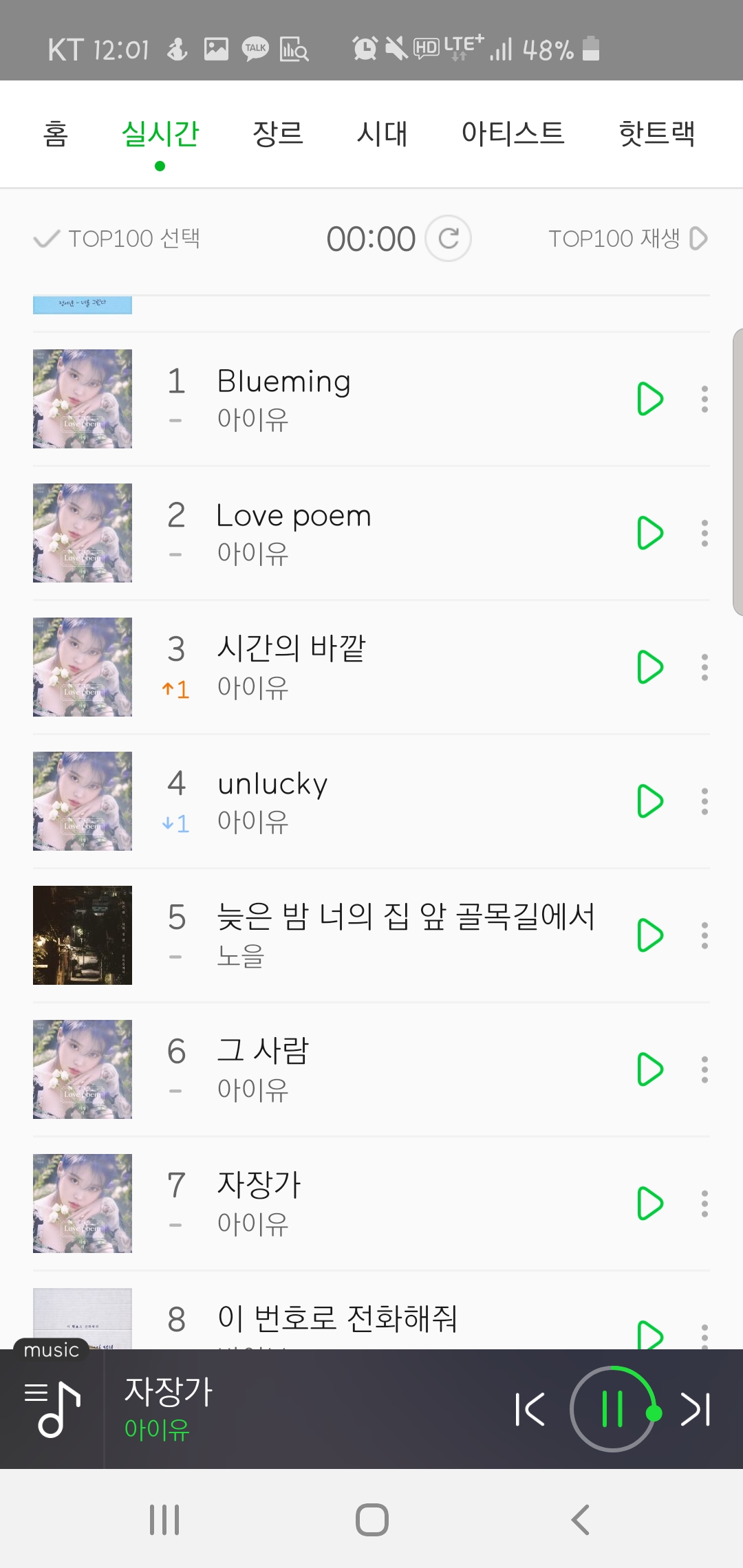 멜론 지니 12시 차트 | 인스티즈