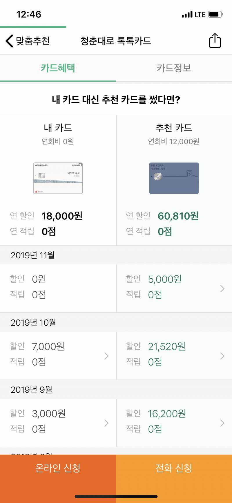 카드 이정도면 바꿀만 할 거 같아?? | 인스티즈