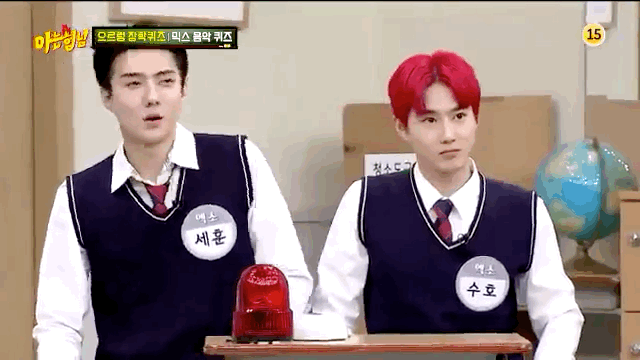 오랜만에 보는 수호 세훈 난감-&gt;돌변 짤 | 인스티즈