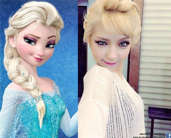 초아 진짜 엘사 닮았다 | 인스티즈