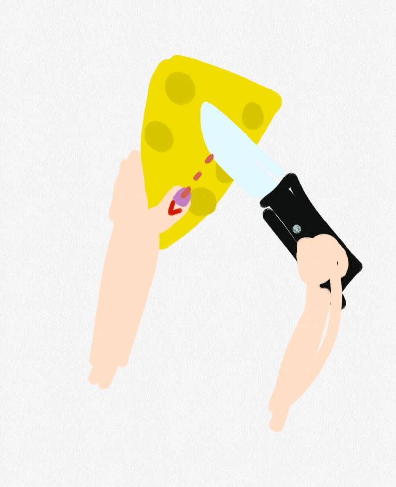 나 오늘 치즈 이렇게 자르다가 손가락 베였어😭😭 | 인스티즈