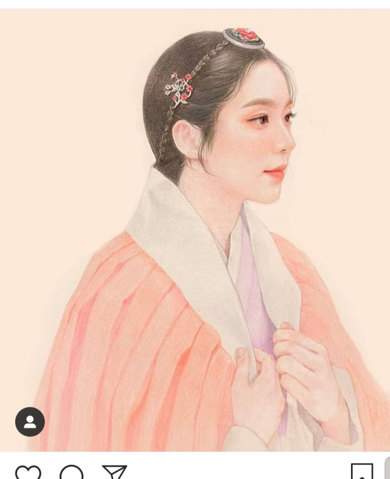 인스타에서 한복 진짜 이쁘게 그리는 분 있으심.. 대밧 | 인스티즈