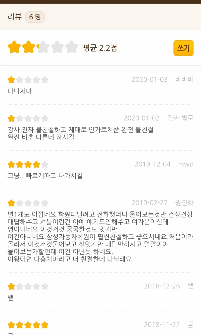 운전학원,,, 후기가 안좋아.... 바꿔야하나🤔 | 인스티즈