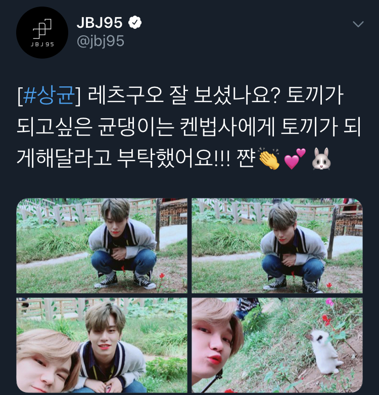 jbj95 상균 이 트윗 첨 보는데 너무 귀여워,,, | 인스티즈
