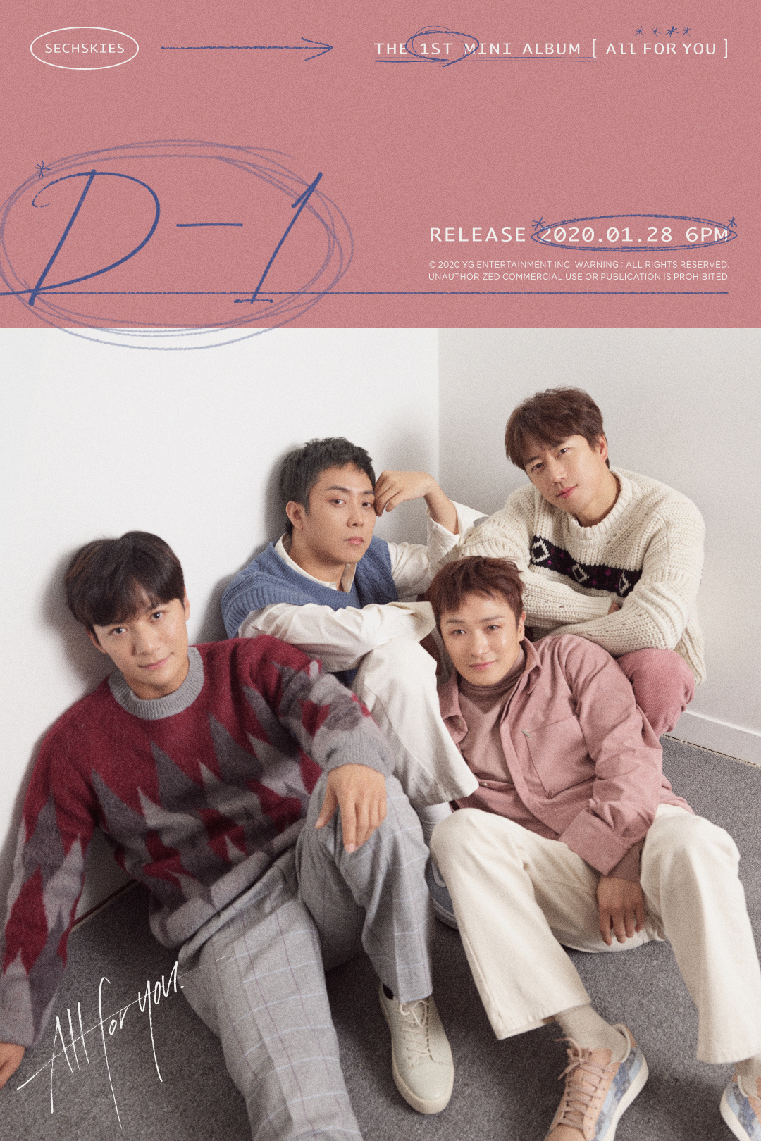 SECHSKIES - THE 1ST MINI ALBUM 'ALL FOR YOU' D-1 POSTER | 인스티즈