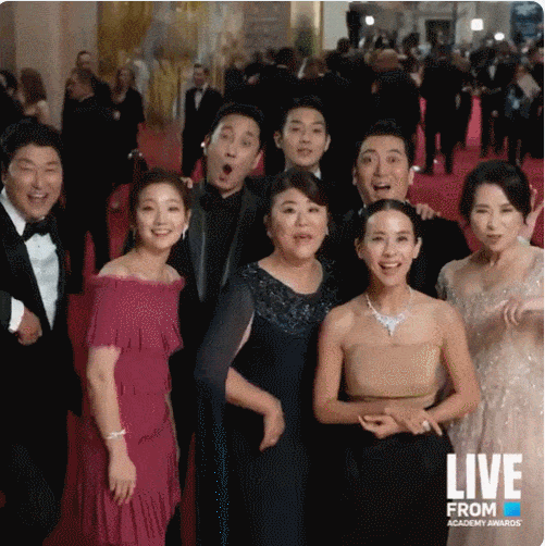 기생충 배우들 놀라는 설정샷.gif | 인스티즈