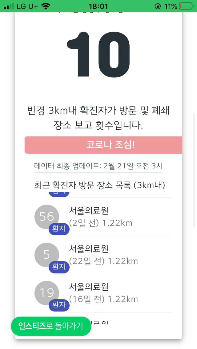 [코로나있다] 이거 자기 동네 한번씩 확인해보ㅏ | 인스티즈