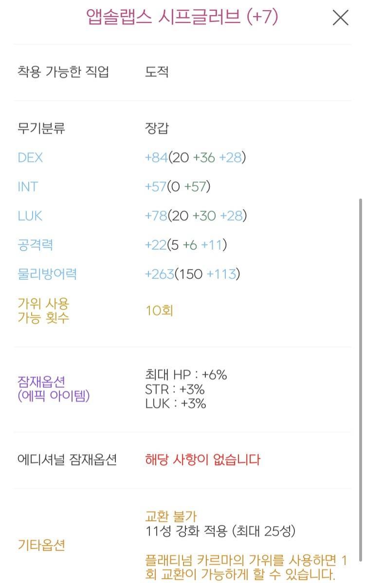 내 앱솔 장비 문제점 찾아주라.. | 인스티즈