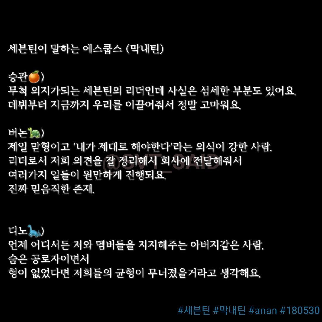 세븐틴에게 리더란? 그리고 세븐틴이라는 그룹이란? | 인스티즈