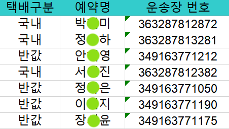 운송장 번호 알려드려용!! | 인스티즈