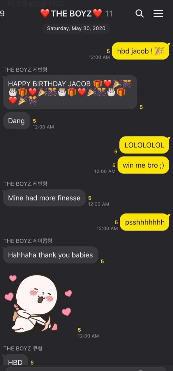 더보이즈 제이콥 생일때 카톡도 뭔가 웃곀ㅋㅋㅋ | 인스티즈