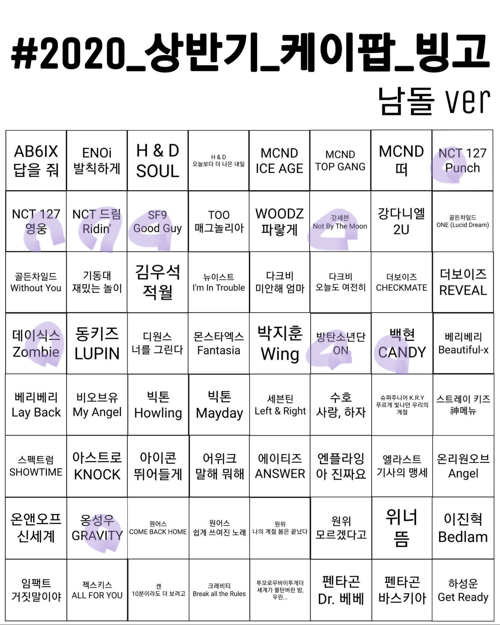 남돌빙고 개심각 | 인스티즈