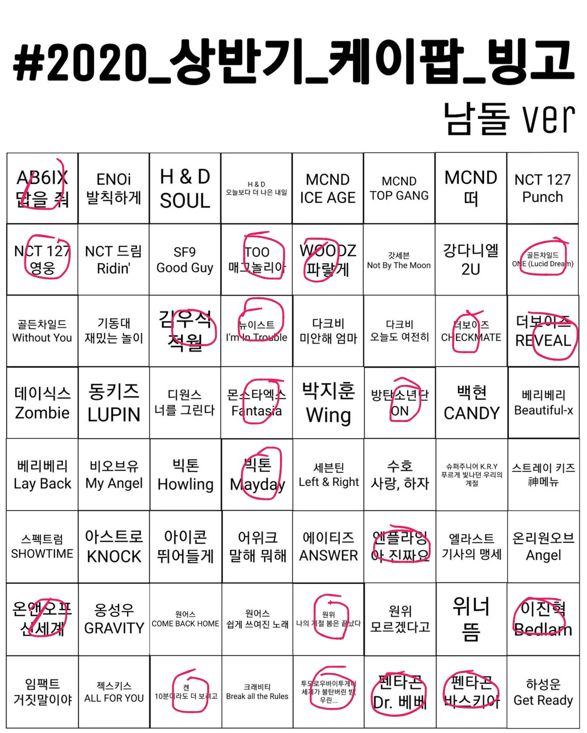 이번에 나름 많이 안다고 했는데 빙고0... | 인스티즈
