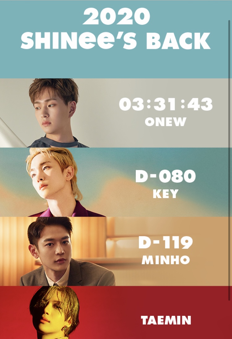 샤이니 공홈 들어가면 디데이 시간 흐르는거 뜨는데 | 인스티즈