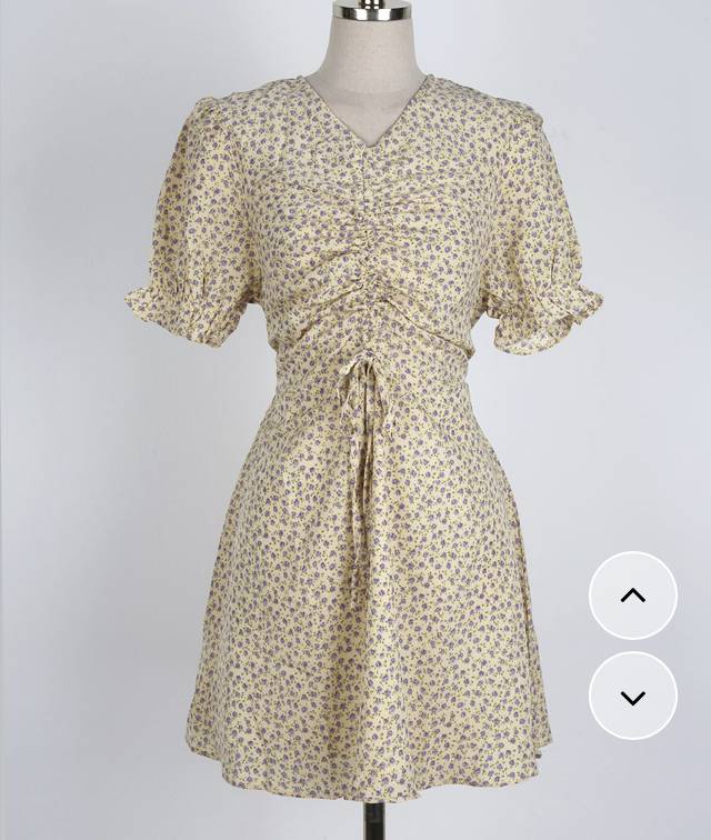 셔링 잔꽃 미니 원피스 | 인스티즈