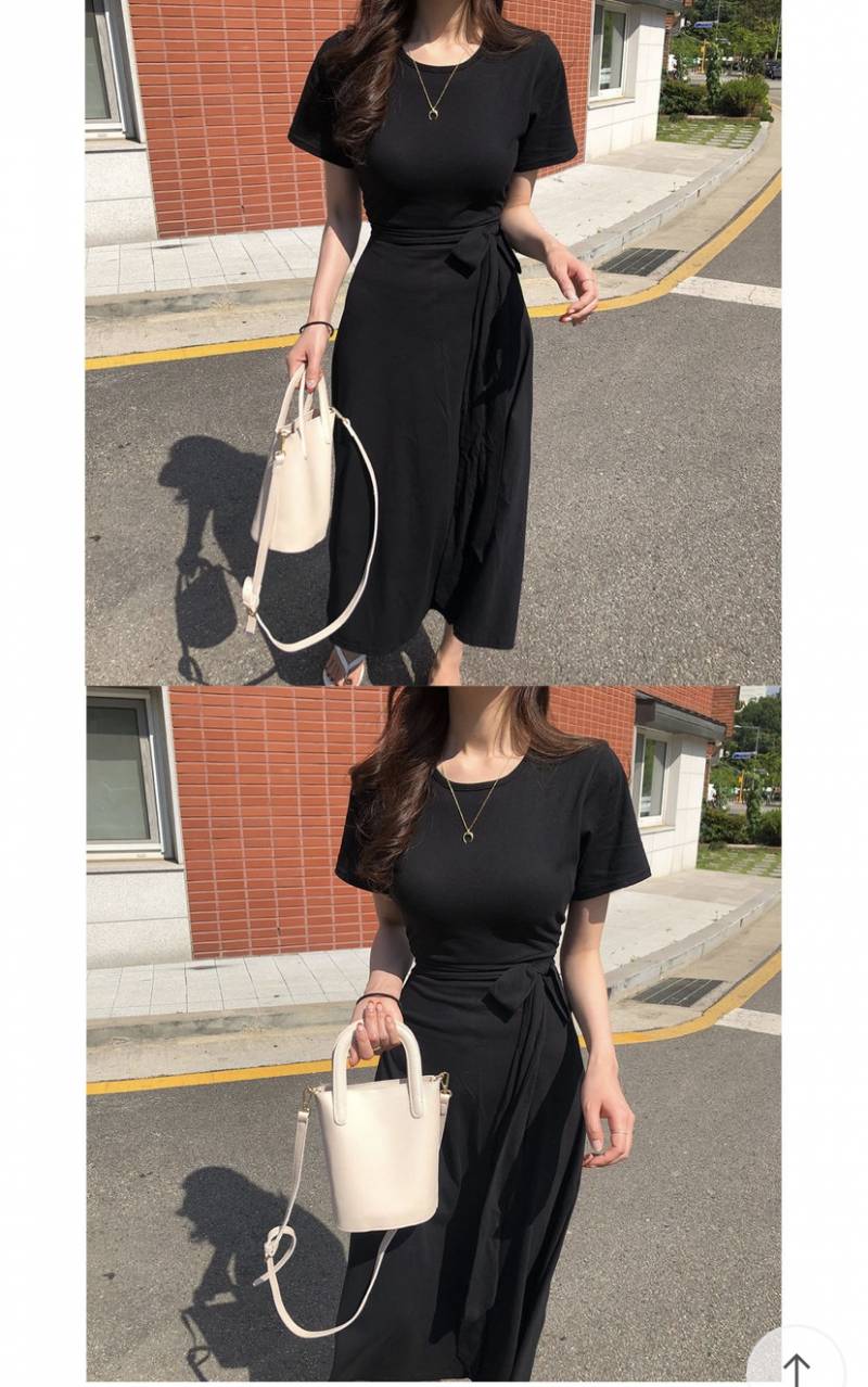 허리끈 리본 롱원피스 팔아요 🖤☺️ | 인스티즈