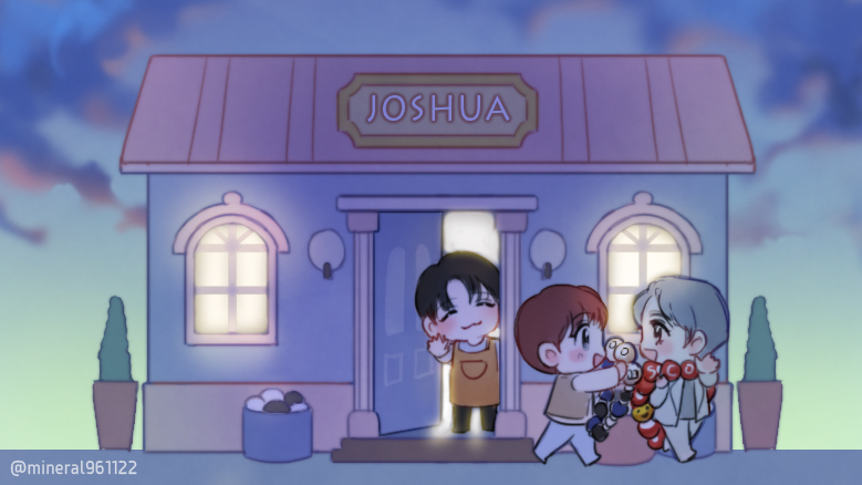 세븐틴 조슈아가 비즈팔찌 만들어서 멤버들 나눠주는거 팬아트 떴는데 | 인스티즈