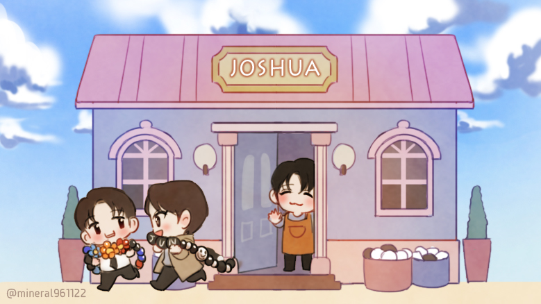 세븐틴 조슈아가 비즈팔찌 만들어서 멤버들 나눠주는거 팬아트 떴는데 | 인스티즈