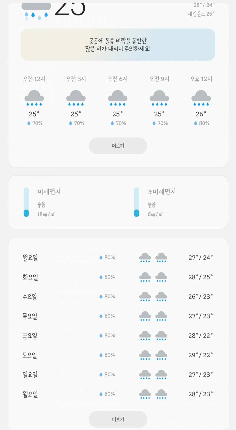 하늘에 구멍뚫렸나봐 | 인스티즈