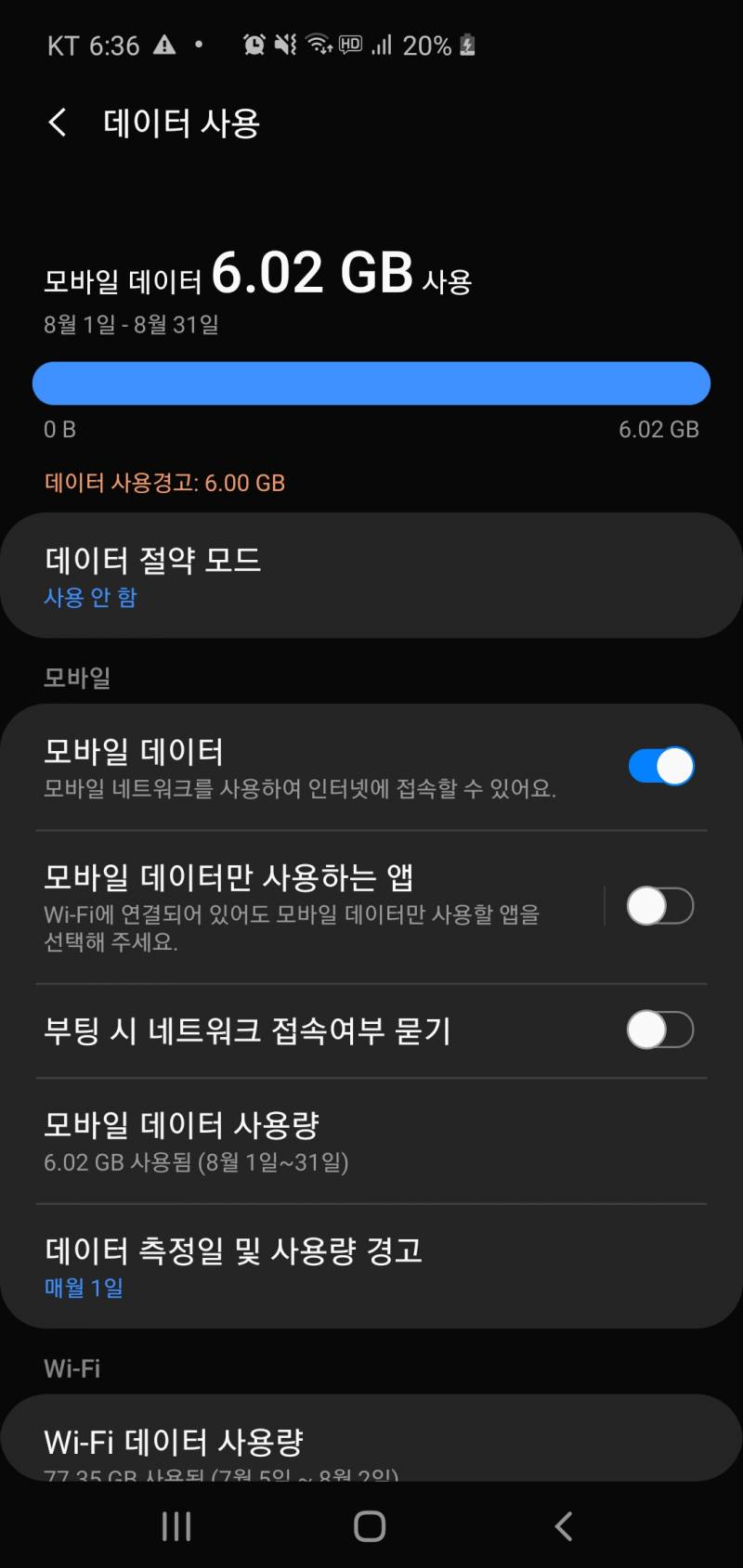 아니 하루만에 데이터 6기가.... | 인스티즈