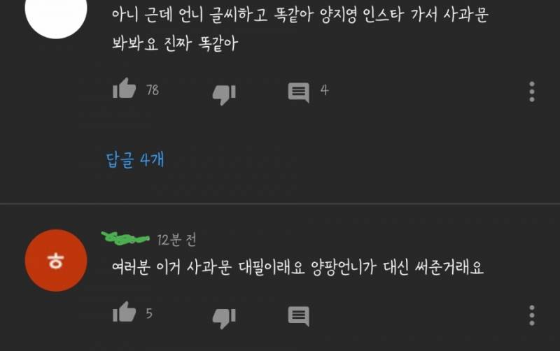 양팡 사과문 댓글 봤는데 궁예에 루머에 대박이다..... - 인스티즈(instiz) 익명잡담 양팡 사과문 댓글 봤는데 궁예에 루머에 대박이다.....