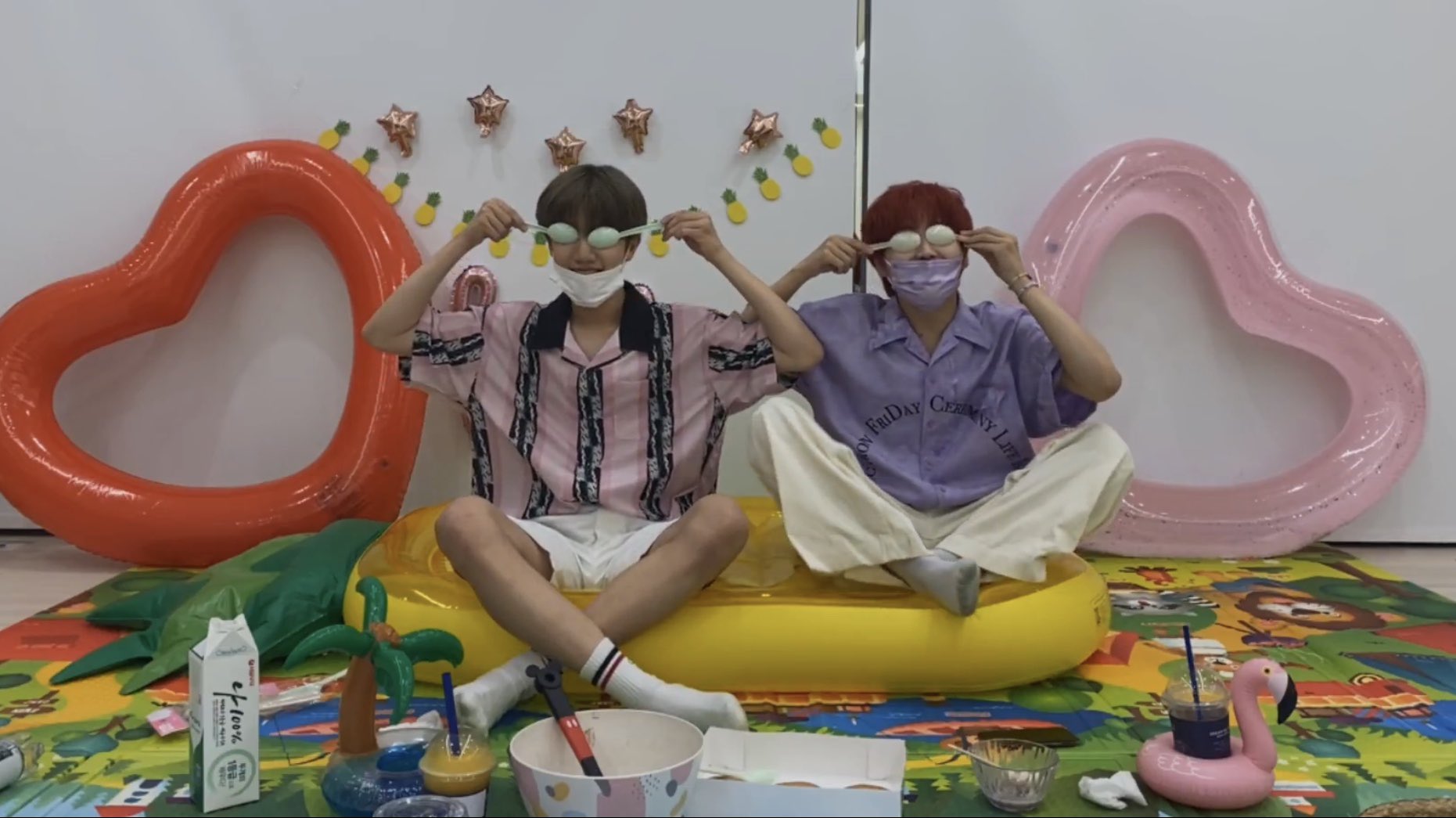 크래비티 어제 브이앱 두명이서 마스크 끼고 한거 아직도 너무 웃겨 | 인스티즈